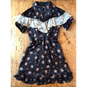 TOPSHOP Western Rodeo Fringe Ruffle Dress